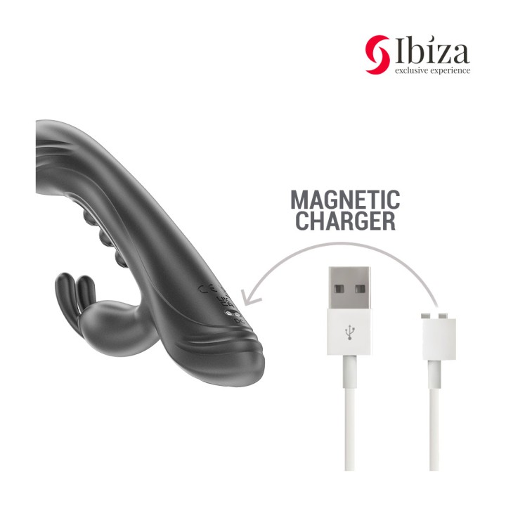 IBIZA TECHNOLOGY Rabbit-Vibrator mit Perlen und