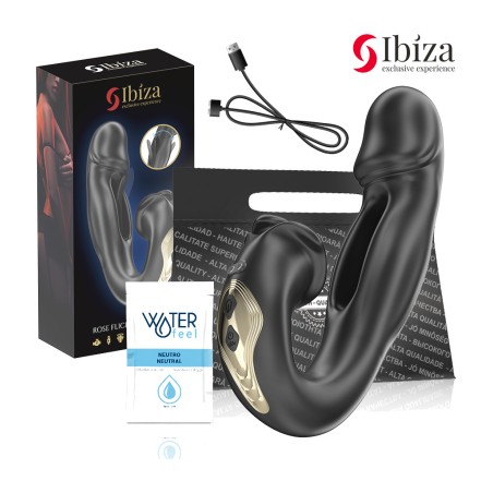vibrator cu efect oscilant și stimulator de clitoris rose