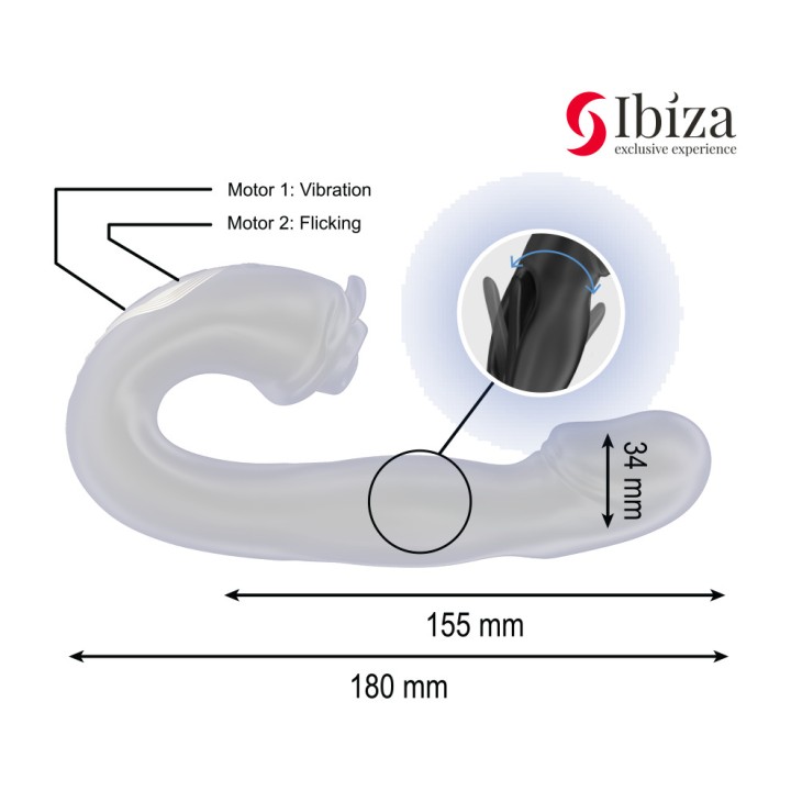 IBIZA TECHNOLOGY Vibrátor s oscilujúcim efektom a stimulátor