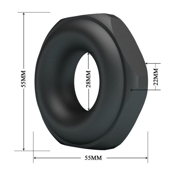 CRAZY BULL Anel de silicone para pênis modelo 14