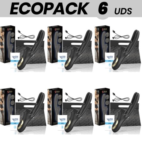 pack de 6 stimulateurs à lapin multicellules pour le clitoris avec double ondulation ecopack-hi-tech