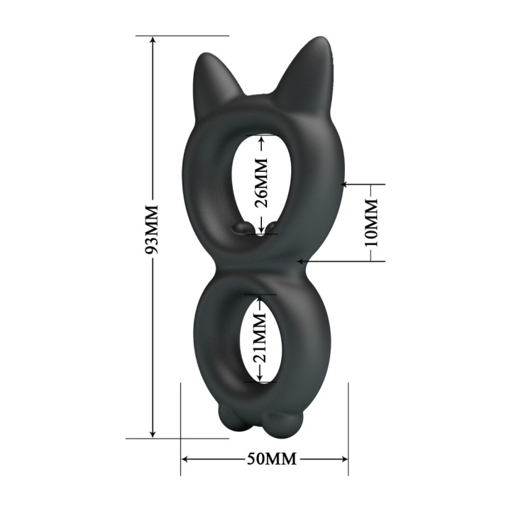 CRAZY BULL Dobbelt silikon ring for penis model 20 TORAN