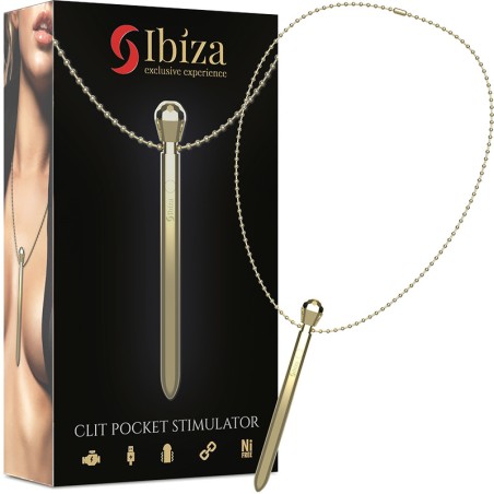 discreet pocket clitoral stimulator in collar shape, rechargeable with 12 vibration modes diamond 12,2x1,4cm