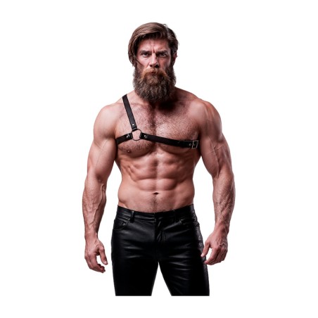 men's eco-leather harness with crossed shoulder attitude-43730
