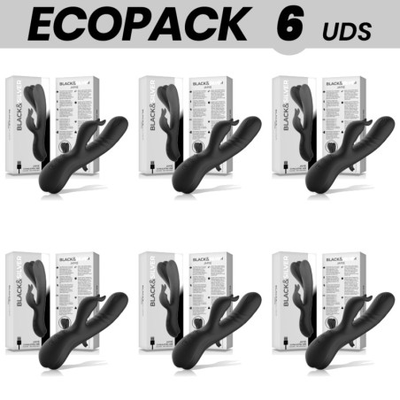 set de 6 vibratoare rabbit de silicong recarcaibile cu efectul wave ecopack jamie