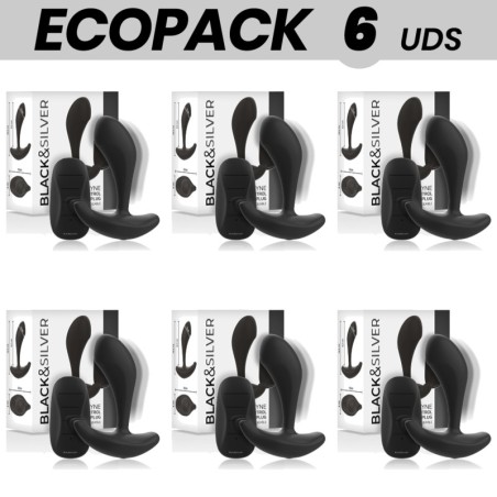 pack de 6 plugs anals vibrants de silicona amb control remot ecopack-dwayne