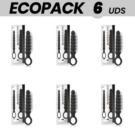 pack med 6 starka analkedlar av silicona ecopack bob