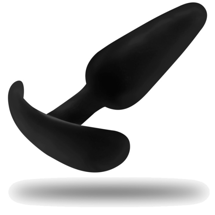 BLACKSILVER Medium silicone anal plug with handle KAEL