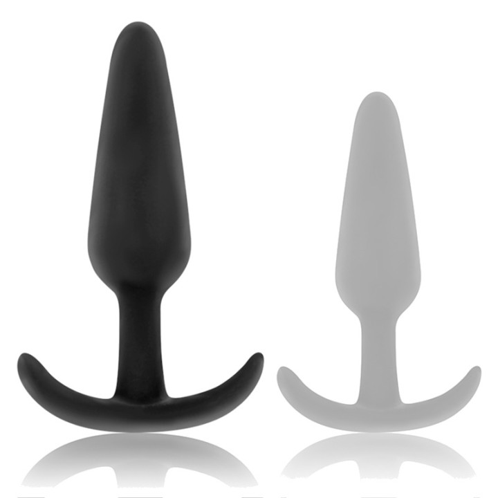 BLACKSILVER Plug anale medio in silicone con manico KAEL