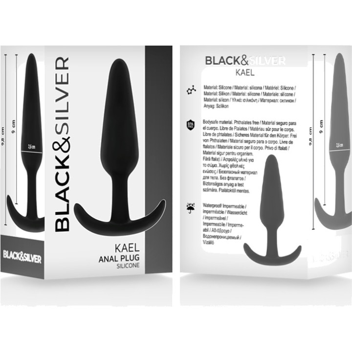 BLACKSILVER Plug anal moyen en silicone avec anse KAEL