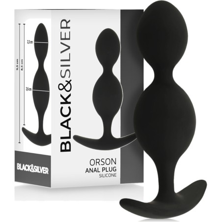 analplug av silikon med 2 vågor orson 9 cm