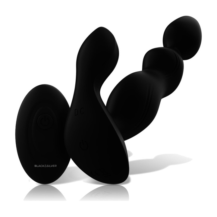BLACKSILVER Plug prostatic vibrator de silicione cu control