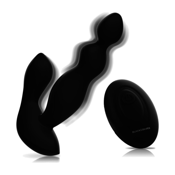 BLACKSILVER Plug prostatic vibrator de silicione cu control