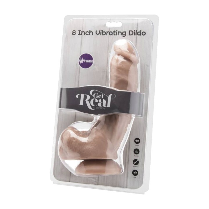 GET REAL Vibrerande dildo med testiklar 20,5 CM D-234576