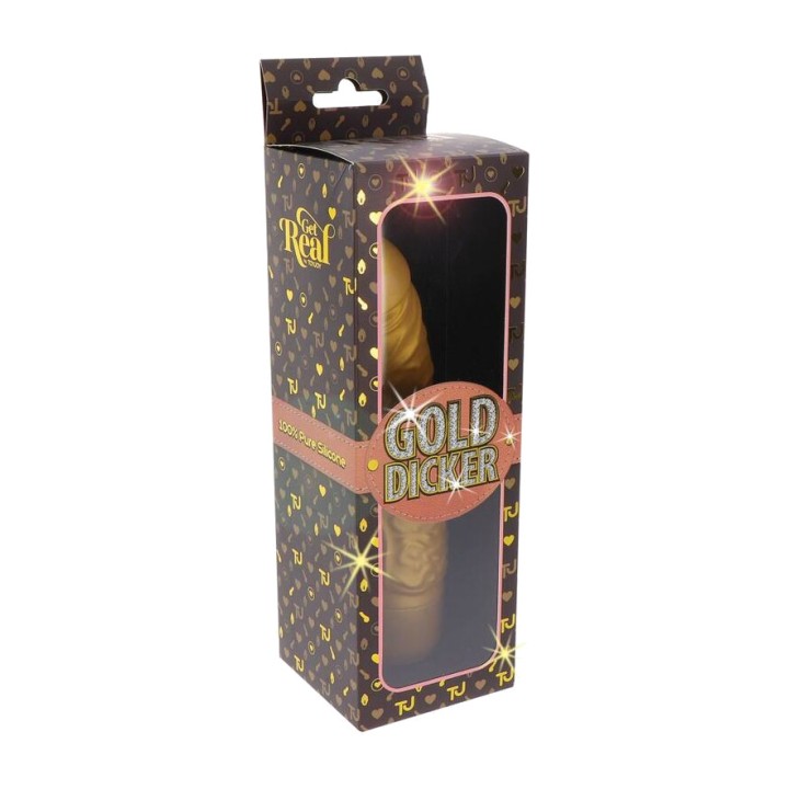 GET REAL Vibrator realistic GOLD-DICKER-ORIGINAL D-234594