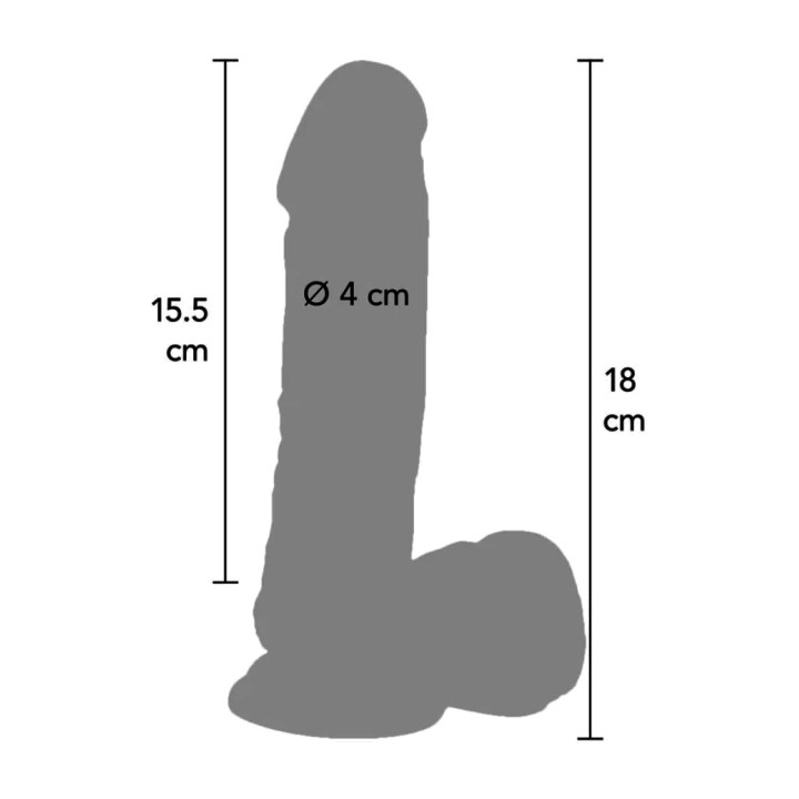 GET REAL Osclistiernder Dildo mit Eiern 18 CM D-234575
