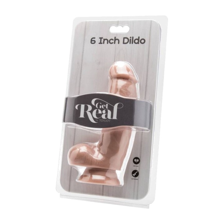 GET REAL Dildo realístico con testículos 12 CM