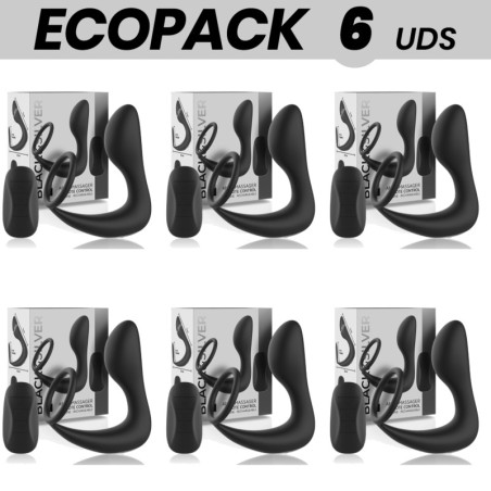 pack de 6 massagers anale vibrants en silicone rechargeables avec télécommande ecopack