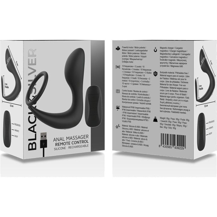 BLACKSILVER Massageseur anal vibrant en silicone