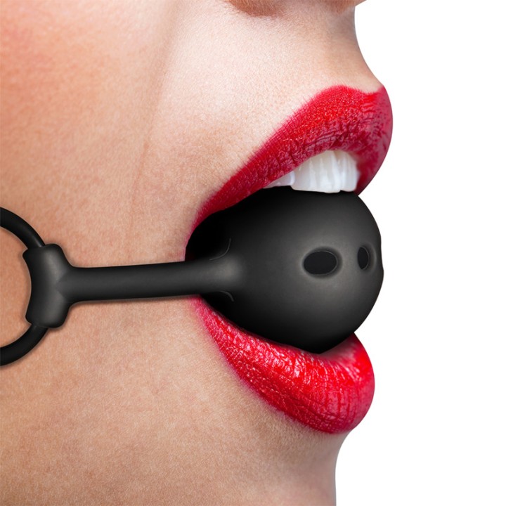 FETISH SUBMISSIVE Silicone breathable ball muzzle