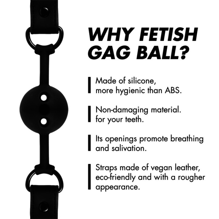 FETISH SUBMISSIVE Silicone breathable ball muzzle