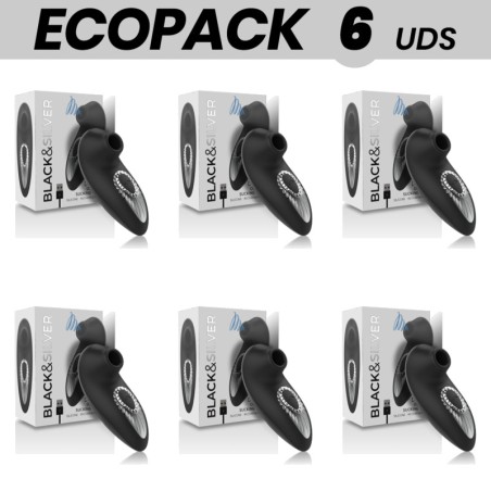 pack de 6 vibradors succionadors de clítoris de silicona recarregables ecopack drake deluxe