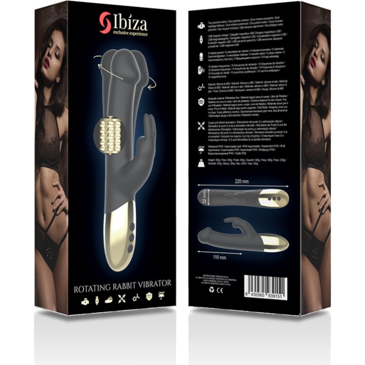 IBIZA TECHNOLOGY Osclistierender Rabbit-Vibrator mit Perlen