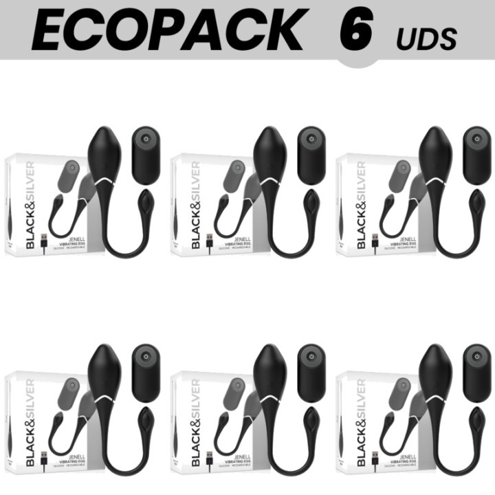 BLACKSILVER Pack de 6 œufs vibrants rechargeables avec