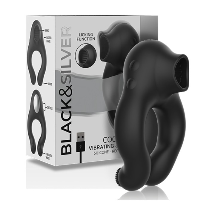 BLACKSILVER Vibrating ring for the penis made of