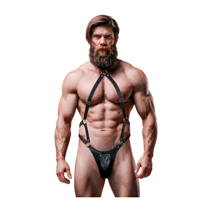 FETISH SUBMISSIVE Arhă cu jockstrap de om piele sintetică