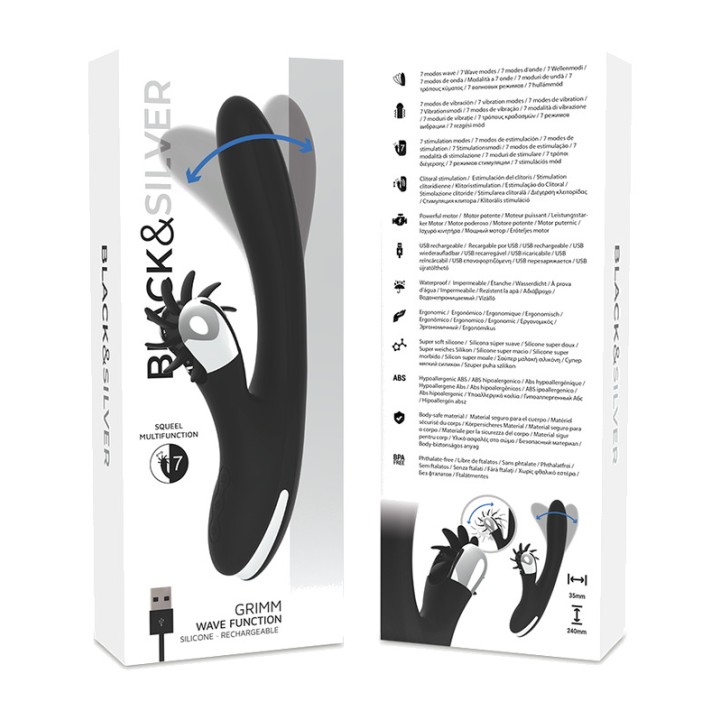 BLACKSILVER Vibrador rabbit amb efecte wave BUNNY GRIMM
