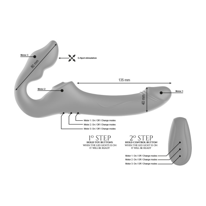 IBIZA TECHNOLOGY Vibrator strapless with remote control