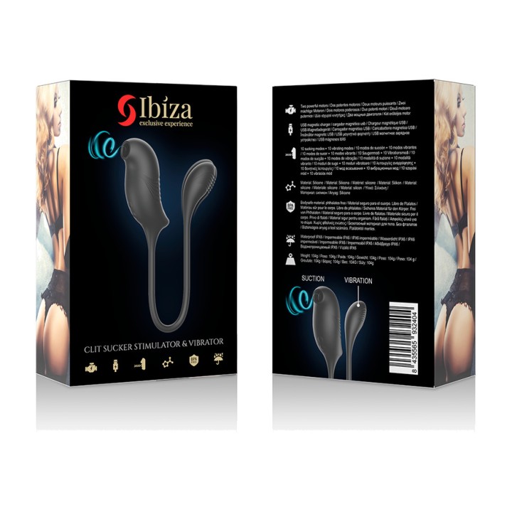 IBIZA TECHNOLOGY Cliterisstimulator met zuigen en trillen