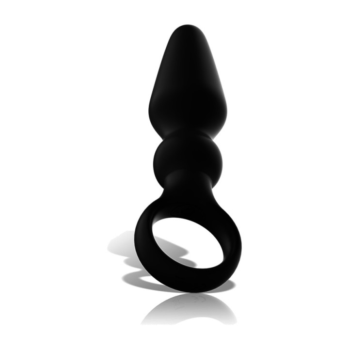 BLACKSILVER Kraftfuld vibrerende analplug af silicon OZZY