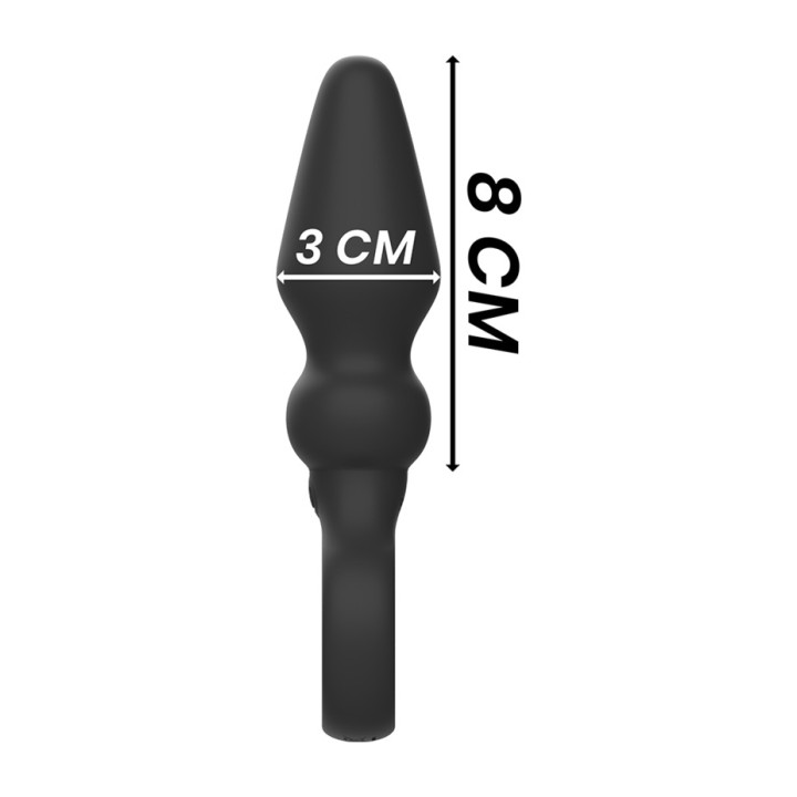 BLACKSILVER Kraftfull vibrerande silikon analplug OZZY