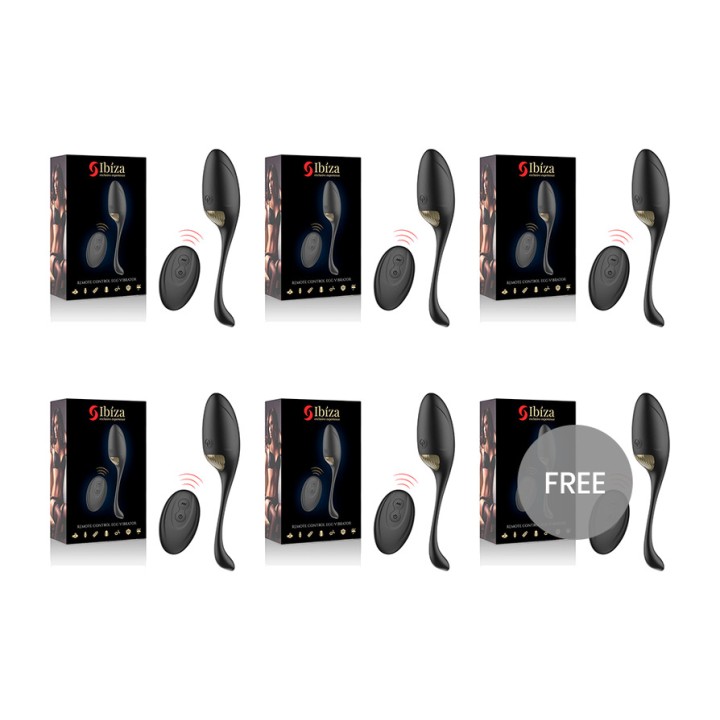 IBIZA TECHNOLOGY Pack of 6 vibrating eggs with remote