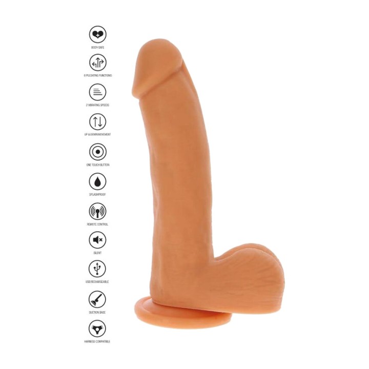 GET REAL Dildo mit pulsierendem magnetischem Stoßmechanismus