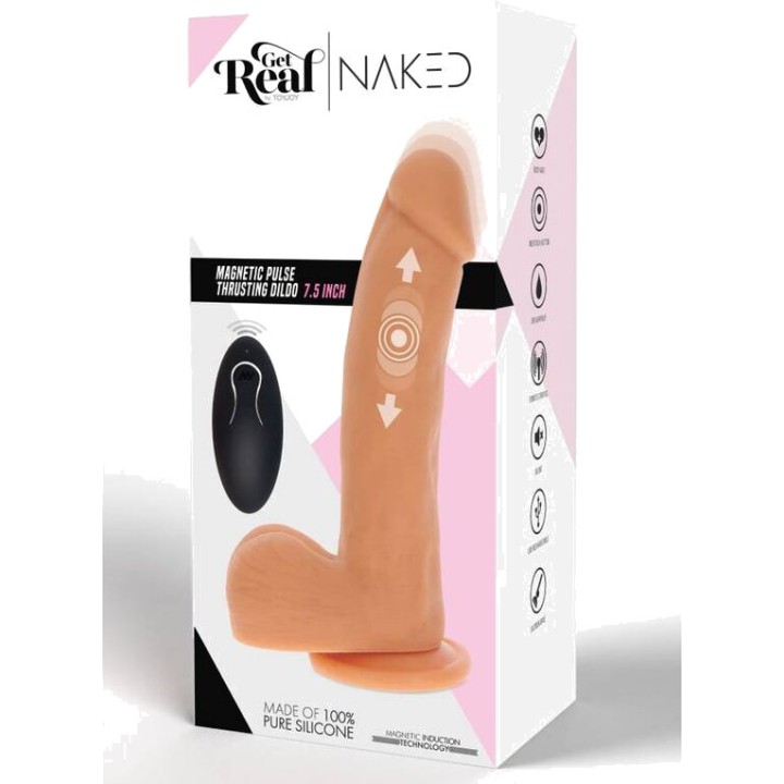 GET REAL Dildo com impulso magnético pulsante D-234610