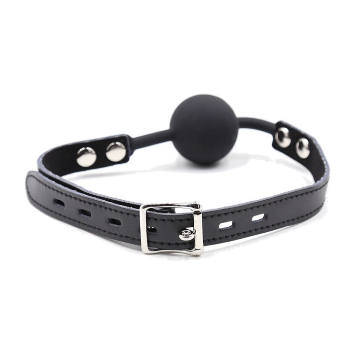 OHMAMA Bite de silicone avec laisse en cuir et cadenas