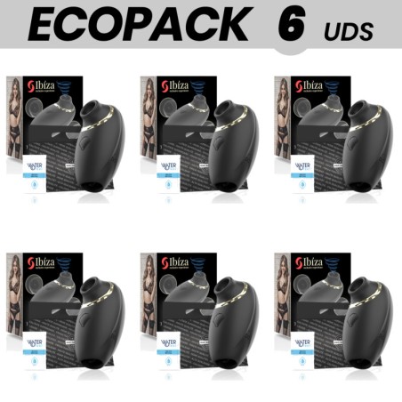 pack med 6 clitorispump med succion, tilsyn og pulsation ecopack 3 en 1
