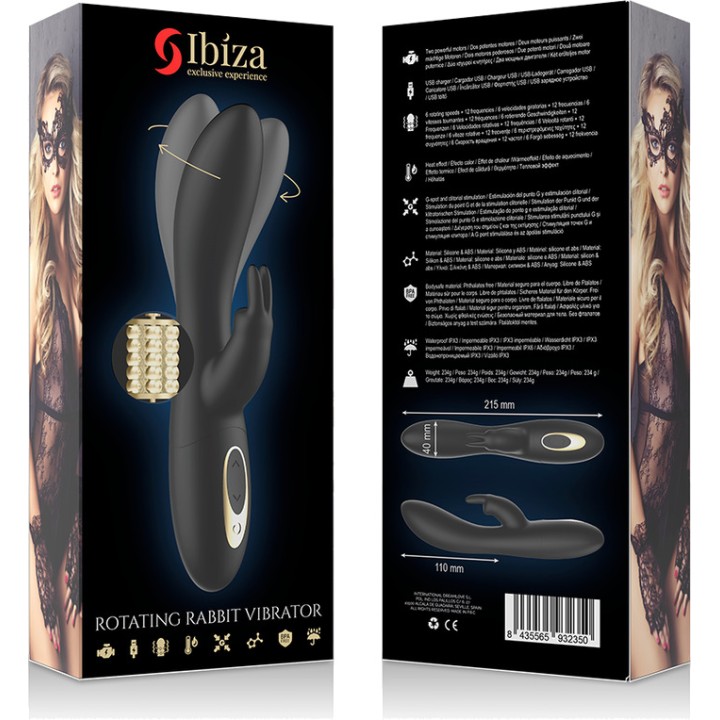 IBIZA TECHNOLOGY Rotierender Dildogang mit Perlen, stark