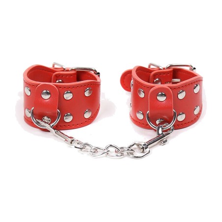 esposas metálicas ajustables con cadena fetish