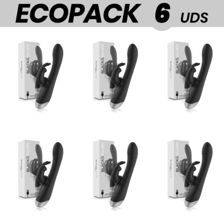 pack de 6 vibradors rabbit de silicona recarregables ecopack adam