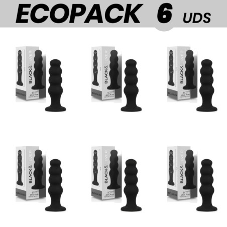pachet de 6 pluguri anale de silicong premium ecopack scott