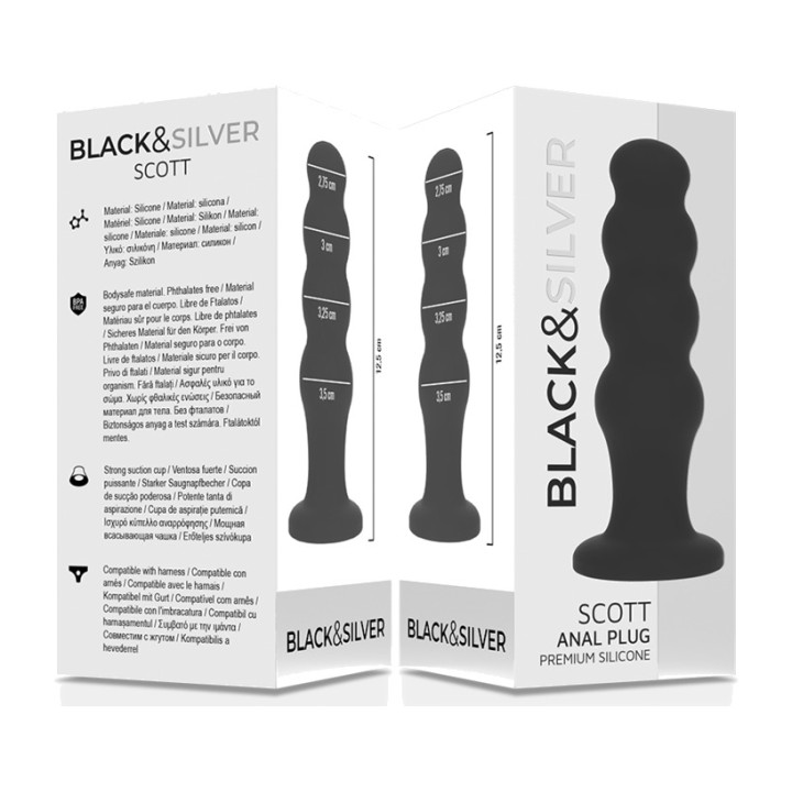 BLACKSILVER Plug anal de silicong premium SCOTT D-234386
