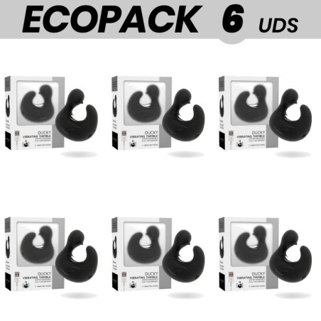 pack of 6 silicone rechargeable duck-shaped stimulators ecopack-duckymania
