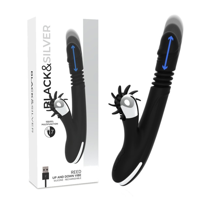 BLACKSILVER Alsó- és felnőgető mozgású rabit vibrátor BUNNY