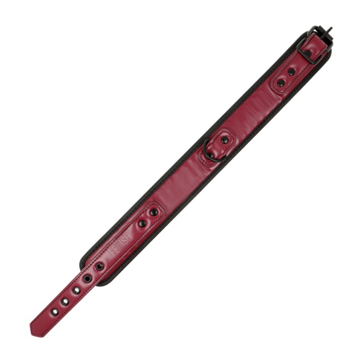 FETISH SUBMISSIVE Colar com corrente e forro de neoprene