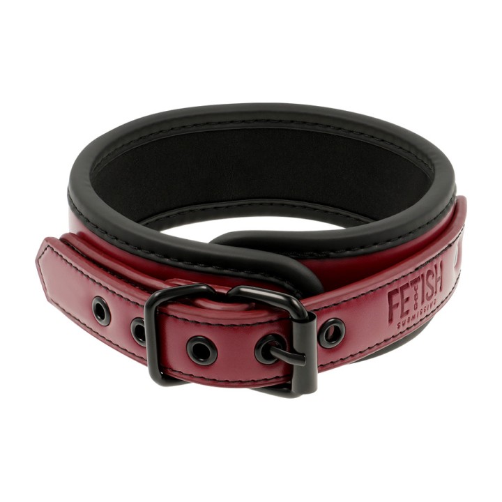 FETISH SUBMISSIVE Colar com corrente e forro de neoprene