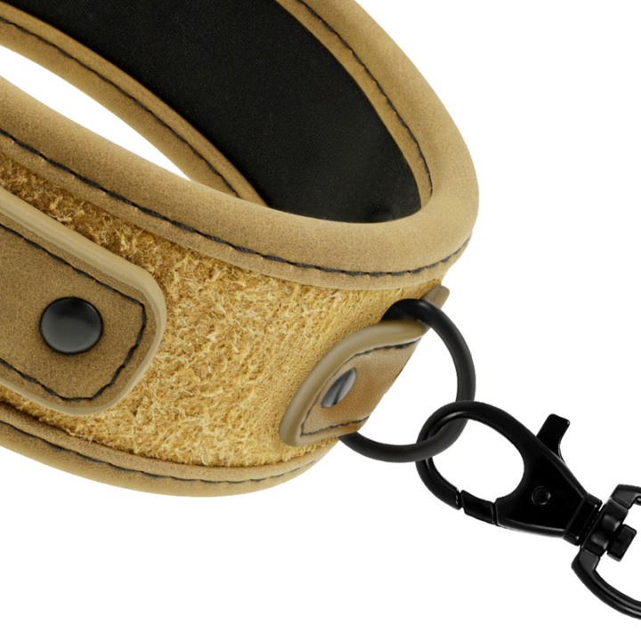 FETISH SUBMISSIVE Colar com corrente e forro de neoprene